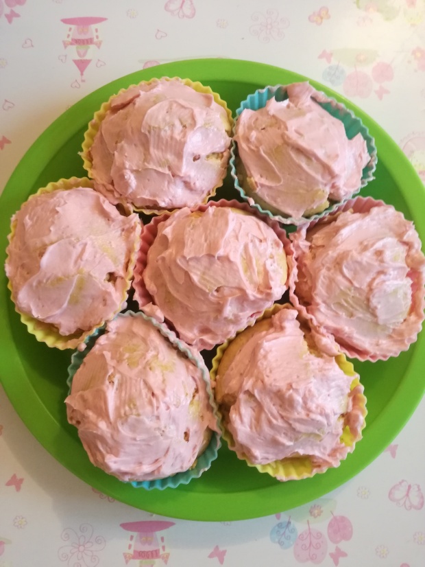 Gluten Free Cupcakes with all natural pink icing