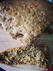 Carrot cake with seeds and ancient grains